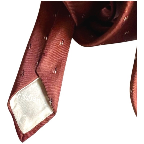 Vintage Christian Dior Necktie Tie  Classic Elegant Timeless Silk Blend - Picture 8 of 9
